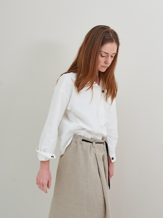 fant shop online linen skirt Faye flax European linen side
