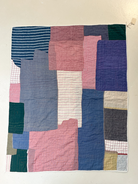 raasleela India Wabi Sabi hand-sewn quilt unique quilt cotton quilt back