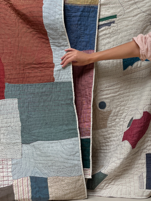 raasleela India Wabi Sabi hand-sewn quilt unique quilt cotton quilt cover