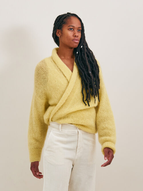 pomandere shop online woolen sweater pomandere lemon alpaca cardigan cover