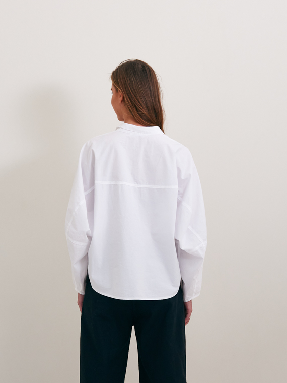 pomandere shop online cotton shirt optic white back