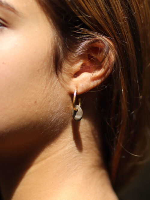 fant shop online Martine viergever hoops clay pendant brown gold cover