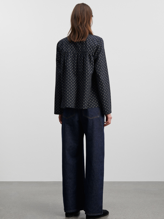 jasmine shirt skall Alistair print midnight beige total look back