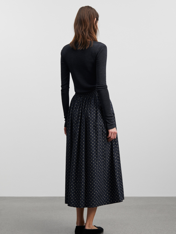 skall studio shop online dagny skirt allistair print midnight beige back total