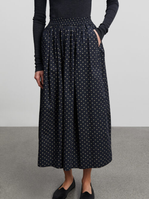 skall studio shop online dagny skirt allistair print midnight beige cover