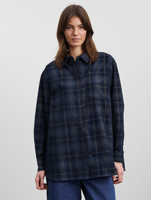 skall studio shop online Edgar shirt dark navy check cover