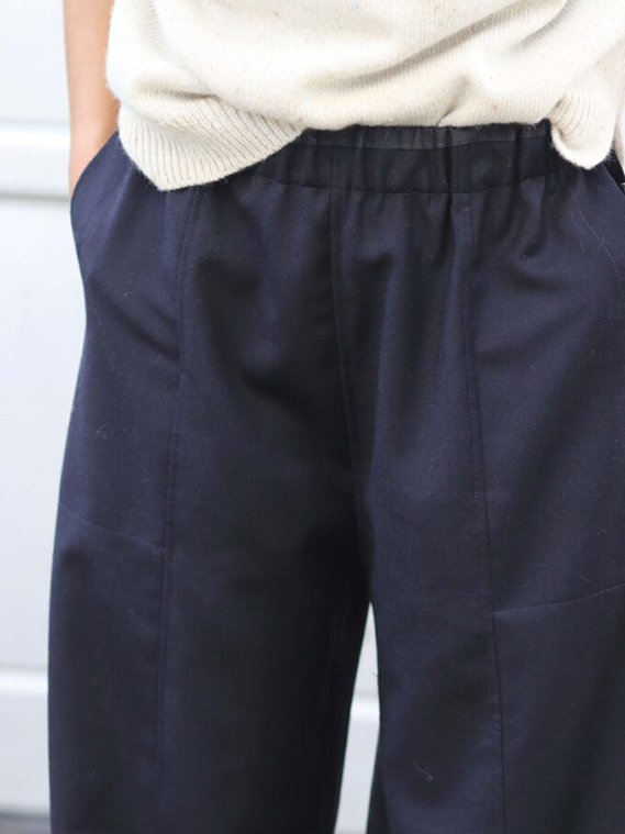fant shop online woolen pants lucia navy pants detail