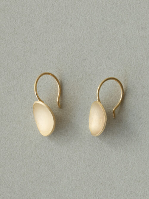 spoon earrings gold handmade jewellery amsterdam nolda vrielink front detail