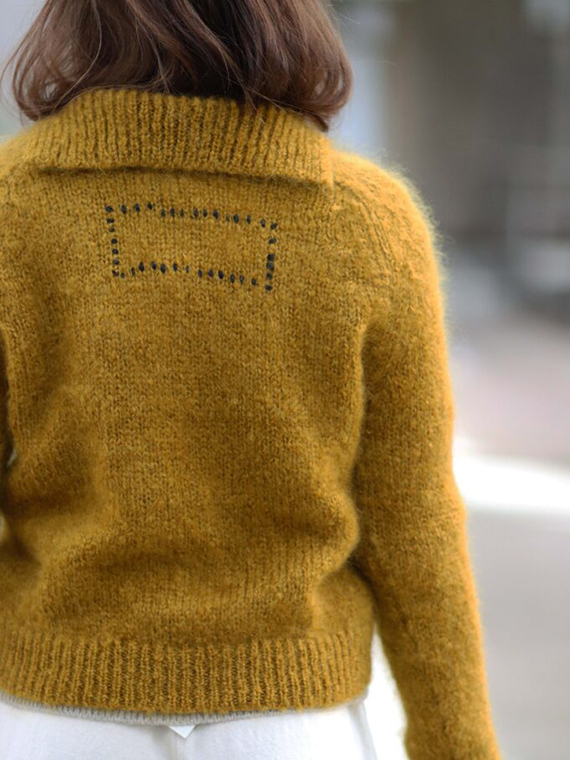 the knitwit stable x fant sweater pico kid mohair dutch mohair sustainable sweater ochre back