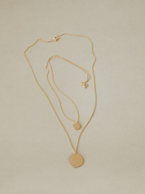 necklace moon gold handmade jewellery fant necklace Martine viergever large small packshot