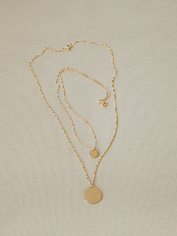 necklace moon gold handmade jewellery fant necklace Martine viergever large small packshot