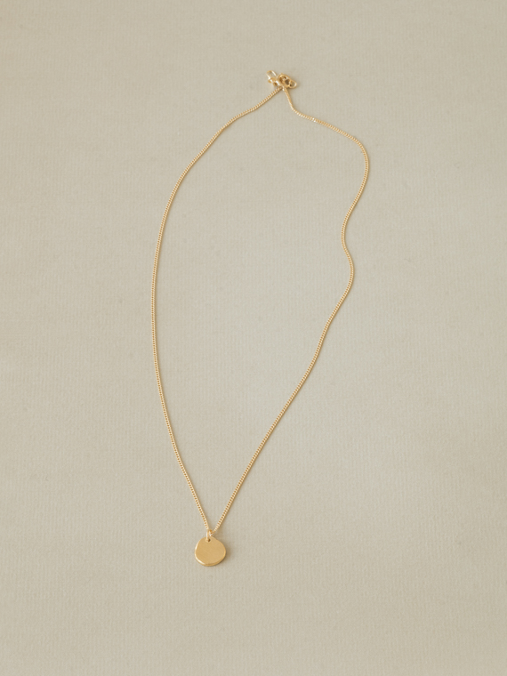 necklace moon gold handmade jewellery fant necklace Martine viergever small