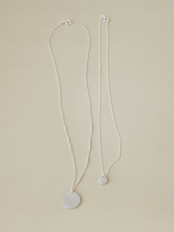 necklace moon silver Martine viergever fant shop online total