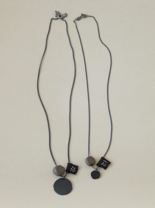 necklace moon silver handmade jewellery fant necklace Martine viergever large small packshot