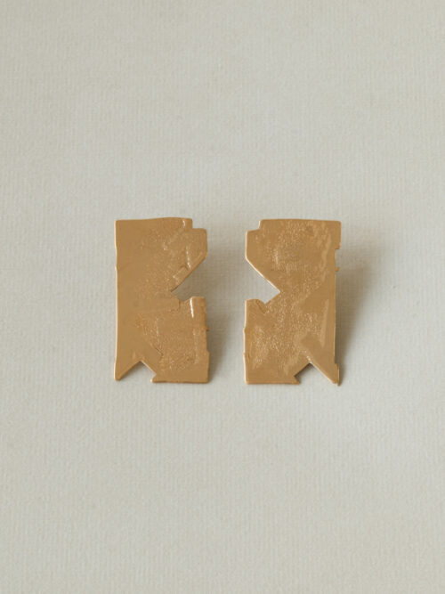 LEFT R BIG 24K GOLD PLATED | EARRINGS