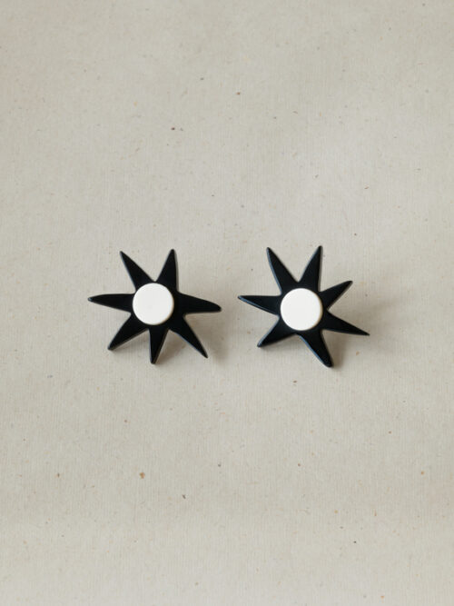 Marisol black earrings après ski Jewellery handmade Barcelona