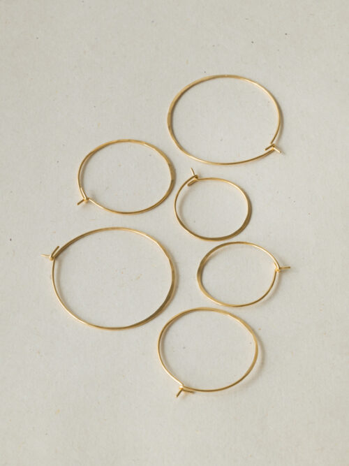 golden hoops fant Martine viergever jewellery handmade jewellery Netherlands