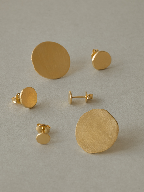 moon earrings gold fant shop online Martine viergever jewelry 3 sizes