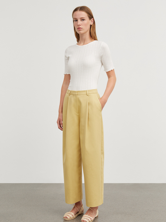Buy Bob Trousers Pale Yellow for 300 00