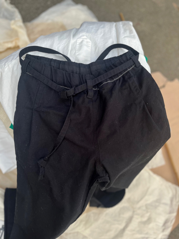 fant shop online stine pants organic cotton canvas pants cotton pants black