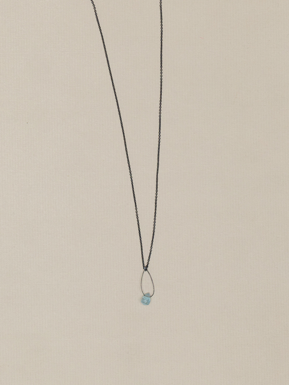 Necklace tourmaline nolda vrielink handmade jewelry blue cover detail