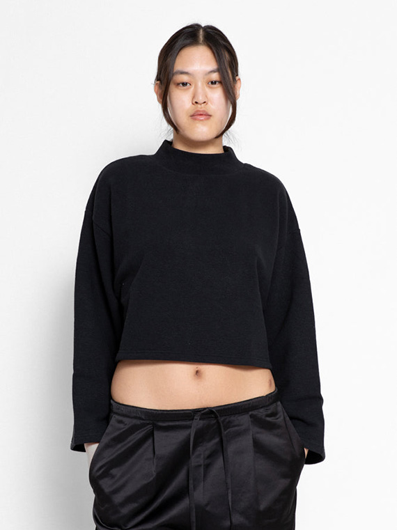 can pep rey shop online cpr sweater Wide Sleeve Cropped Sweater ''Catalina'' black cover