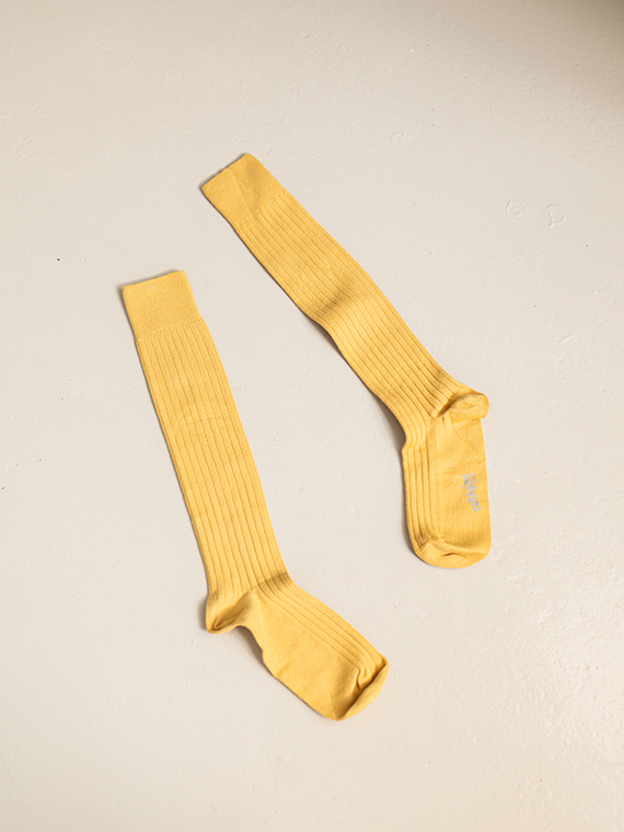 happy yellow collegien socks cotton socks