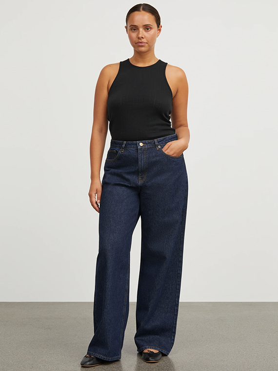 willow wide jeans indigo blue skall studio denim skall denim total