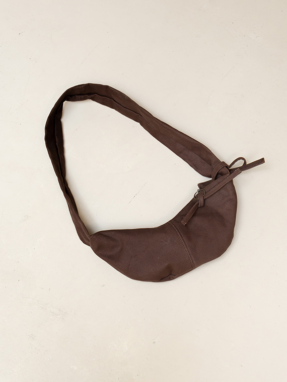 banana bag nona handbags brown chocolate canvas bag handmade XS