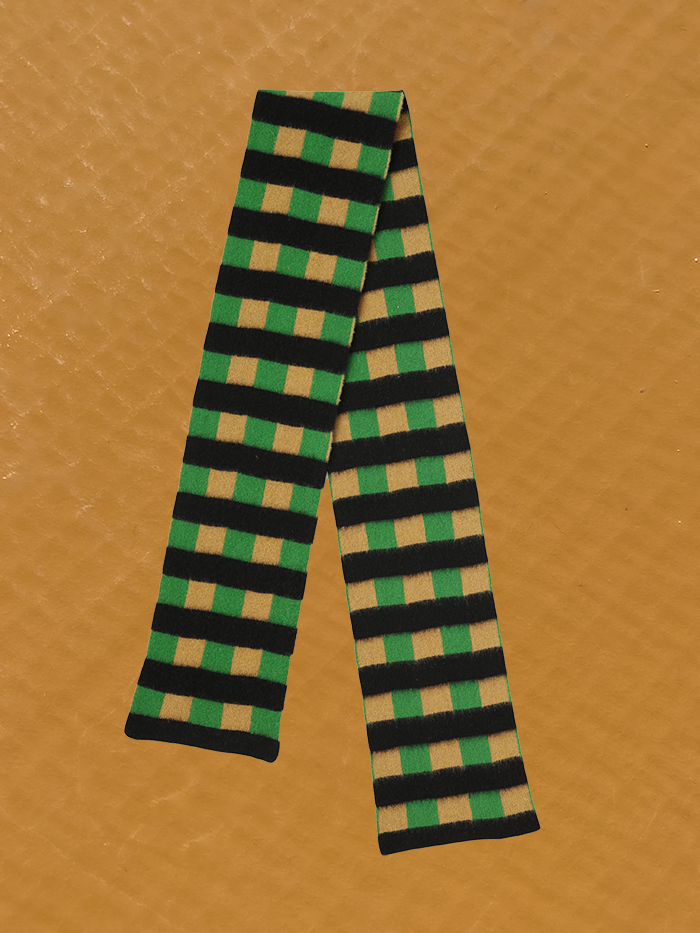 jo gordon pagoda scarf check cumin jo gordon knitwear