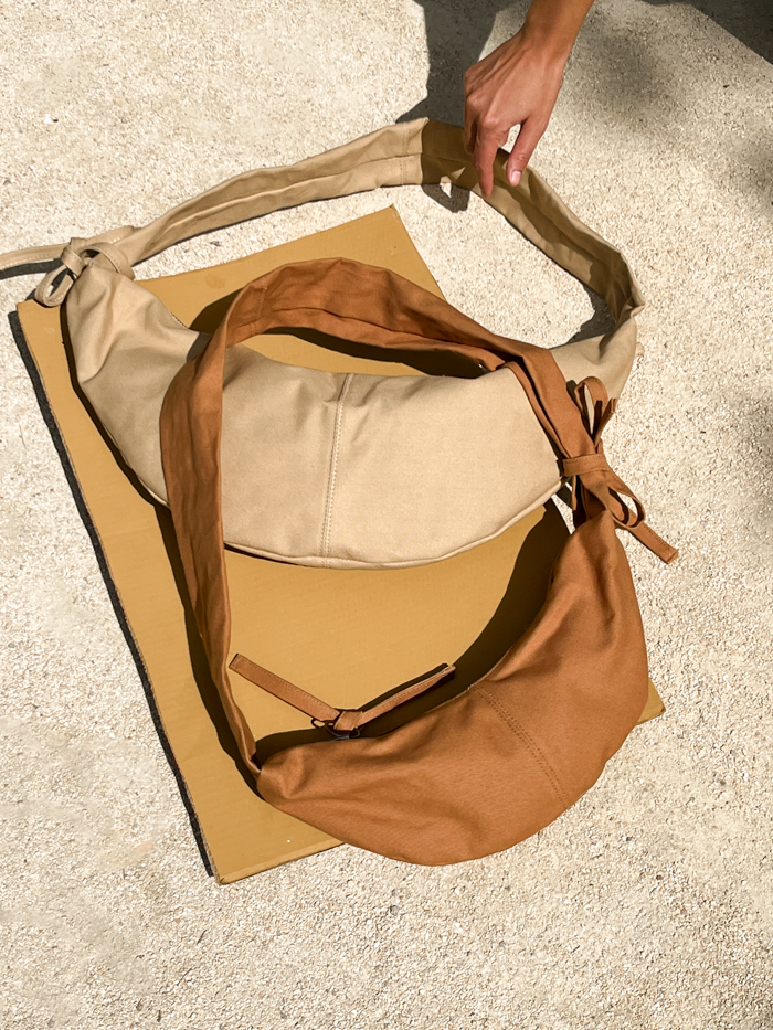 banana bag canvas bag nona cinnamon sand