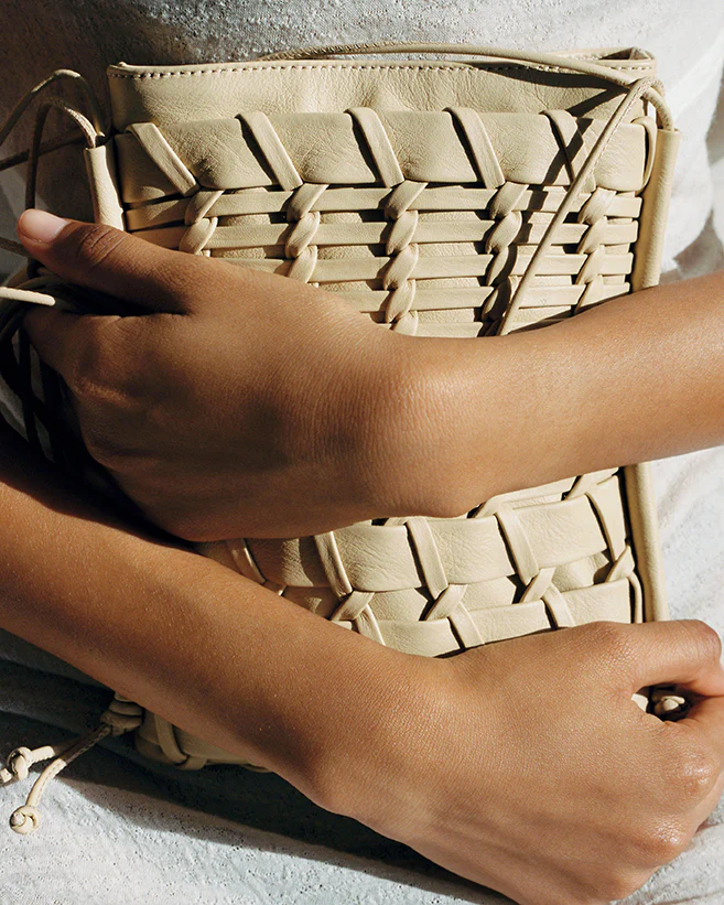 Trena bag handmade leather bag hereu shop online white cover