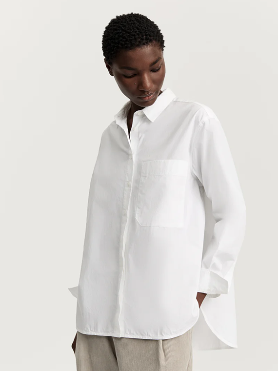 lynette shirt white poplin cotton aiayu sustainable