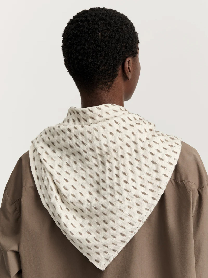 sabir scarf silk cashmere mix bark aiayu
