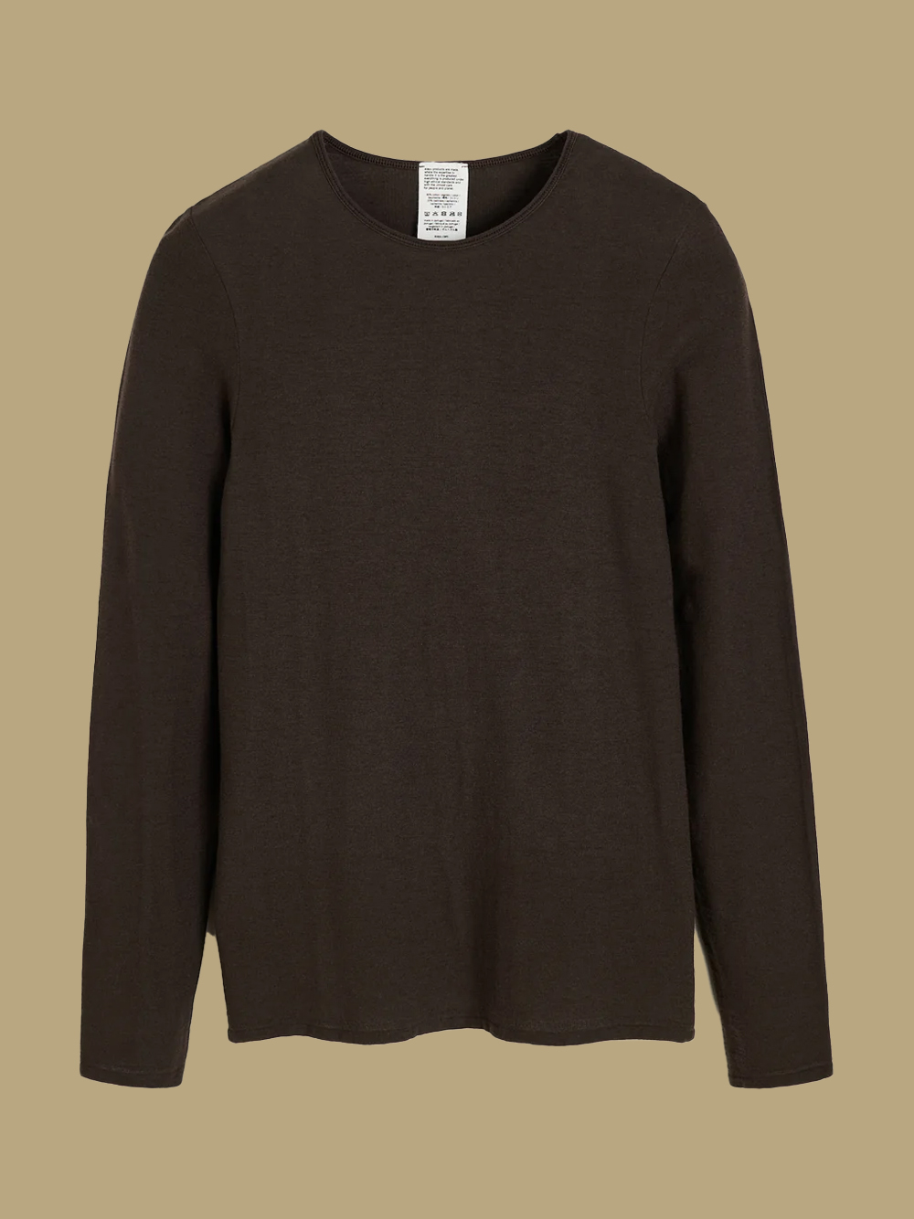 gentle cotton cashmere blend long sleeve top dark brown aiayu online shop denmark