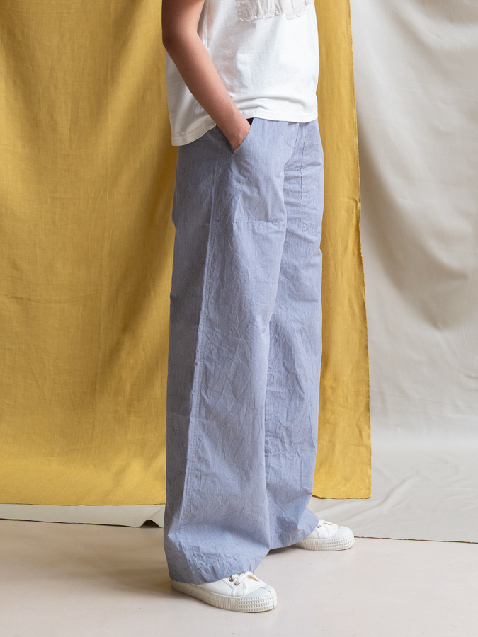 fant shop online cotton pants chambray cotton deadstock cotton pants Milou