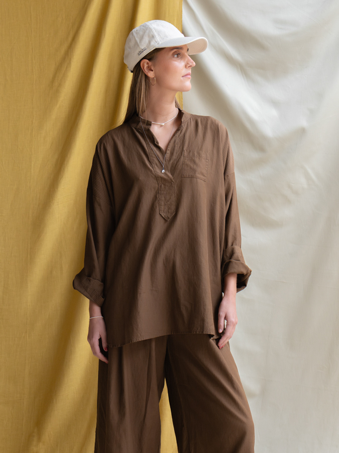 Maya burn stripe deadstock fabric silk like fabric fant shop online cover