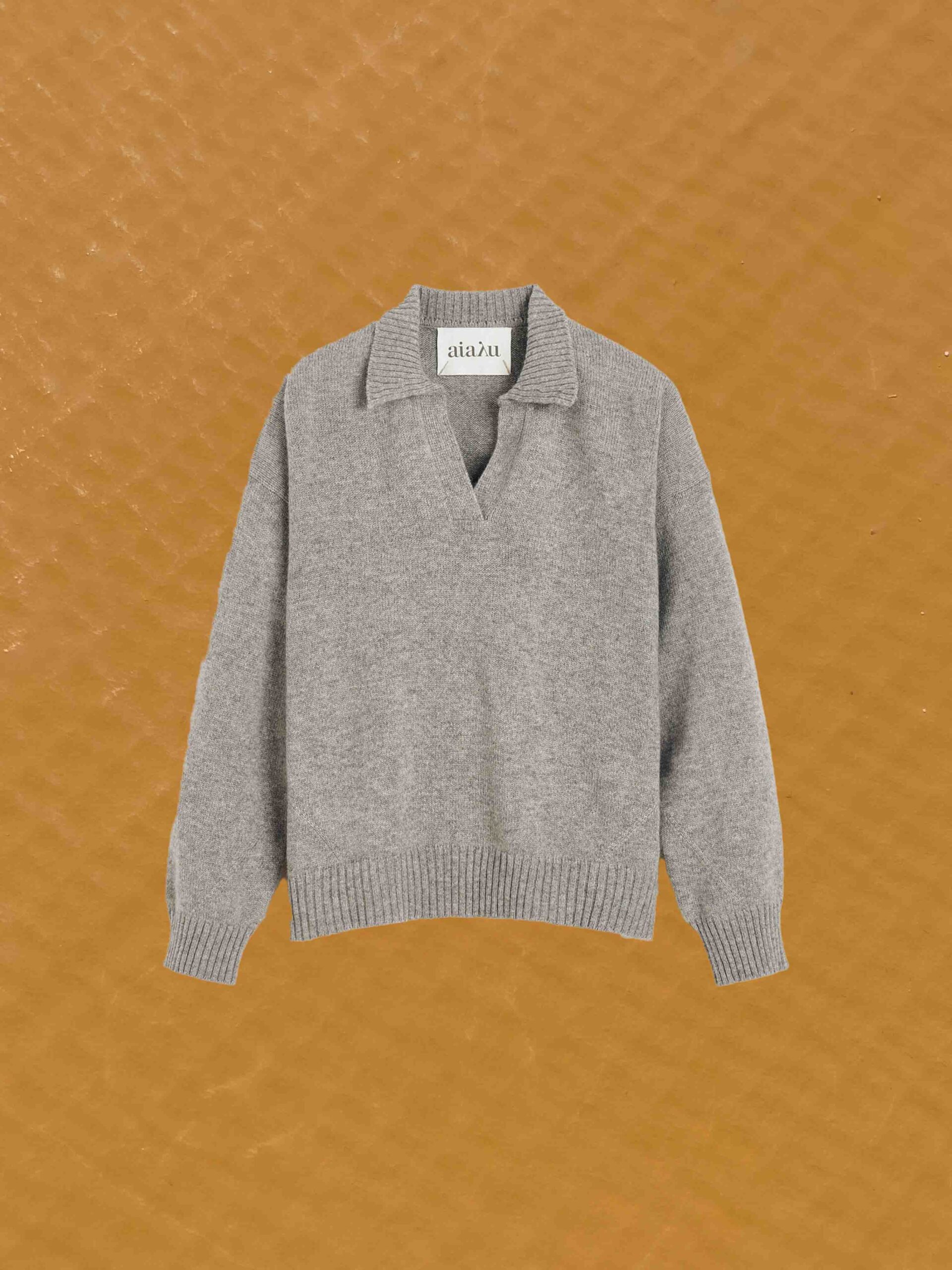 optica polo sweater pure yak aiayu shop online packshot front