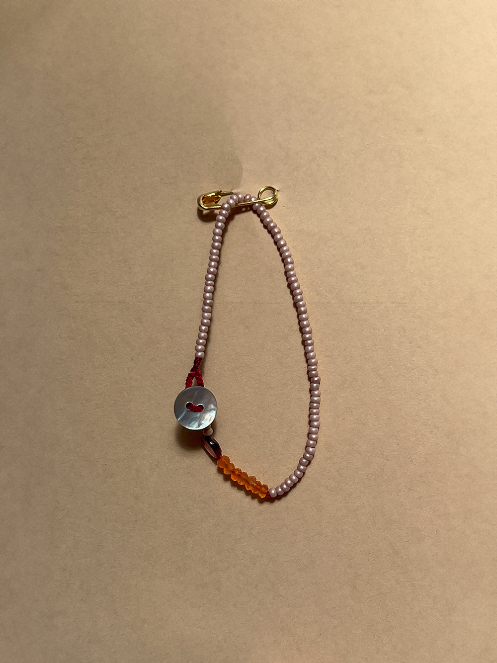 Japanese glass beads with garnet and carnelian handmade bracelet beaded bracelet vintage gemstones