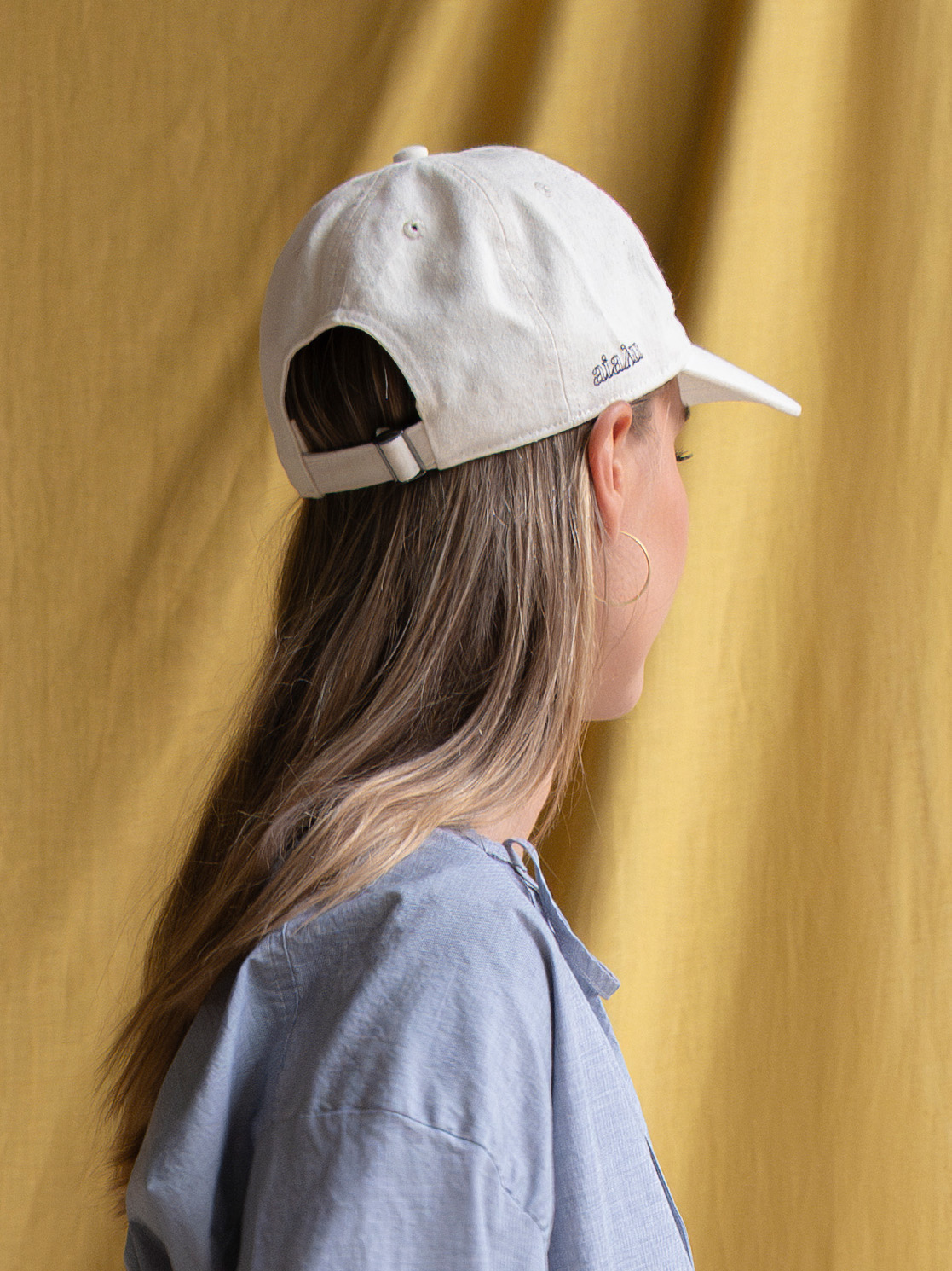 aiayu cap brown dusty coral pure ecru organic cotton cap certified cotton aiayu shop online ecru model