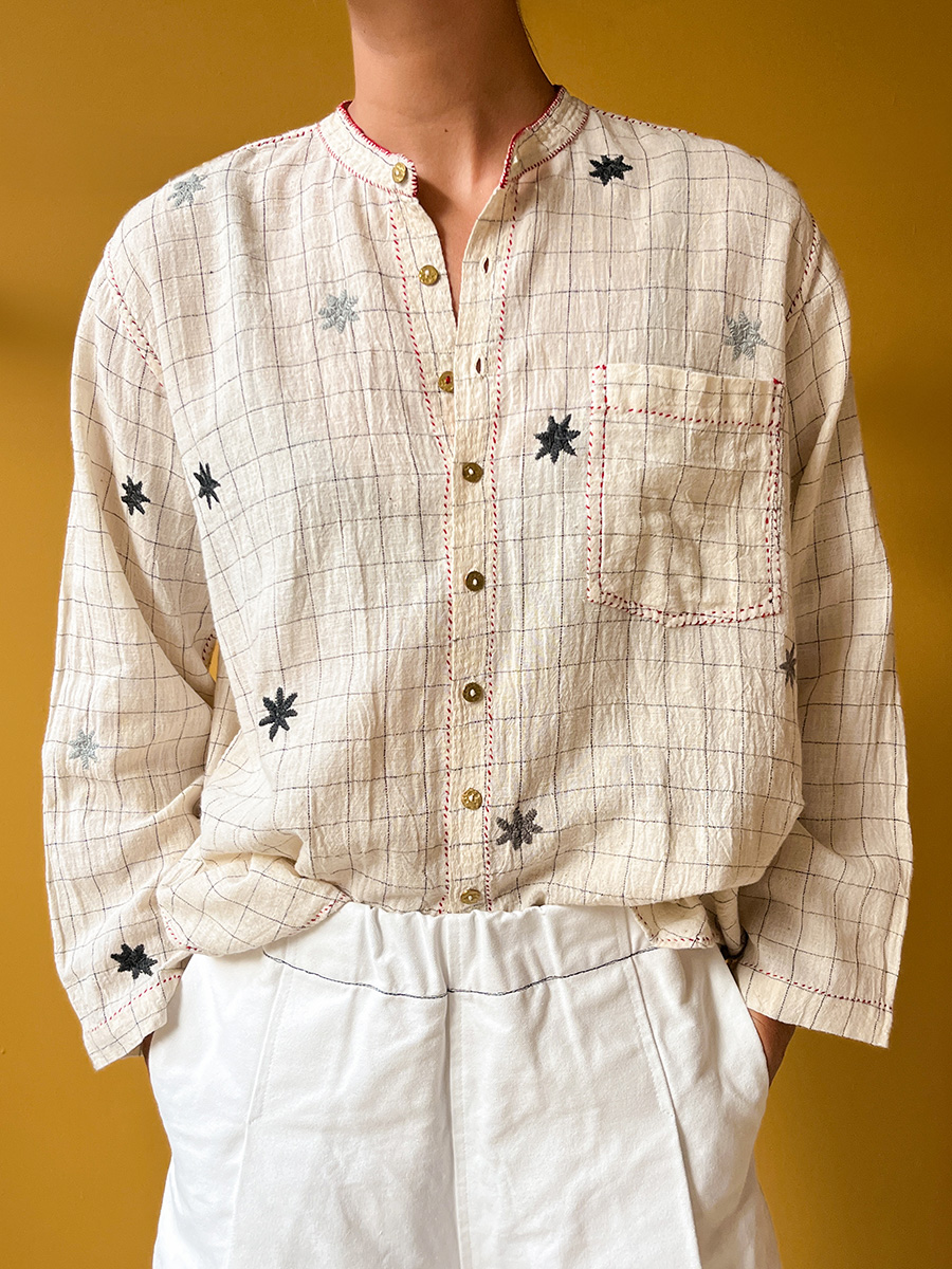 7 patti shirt raasleela Indian shirt handmade shirt embroidery cover