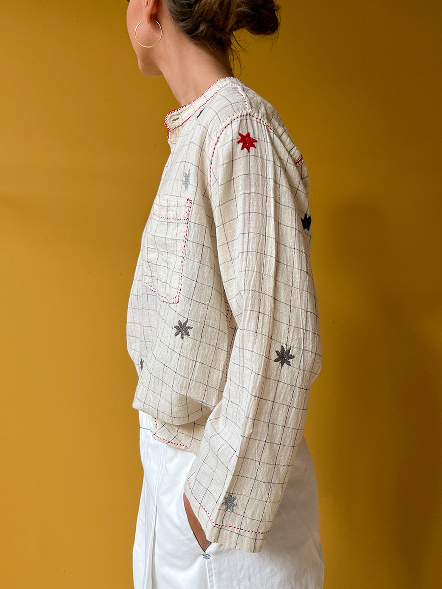7 patti shirt raasleela Indian shirt handmade shirt embroidery side