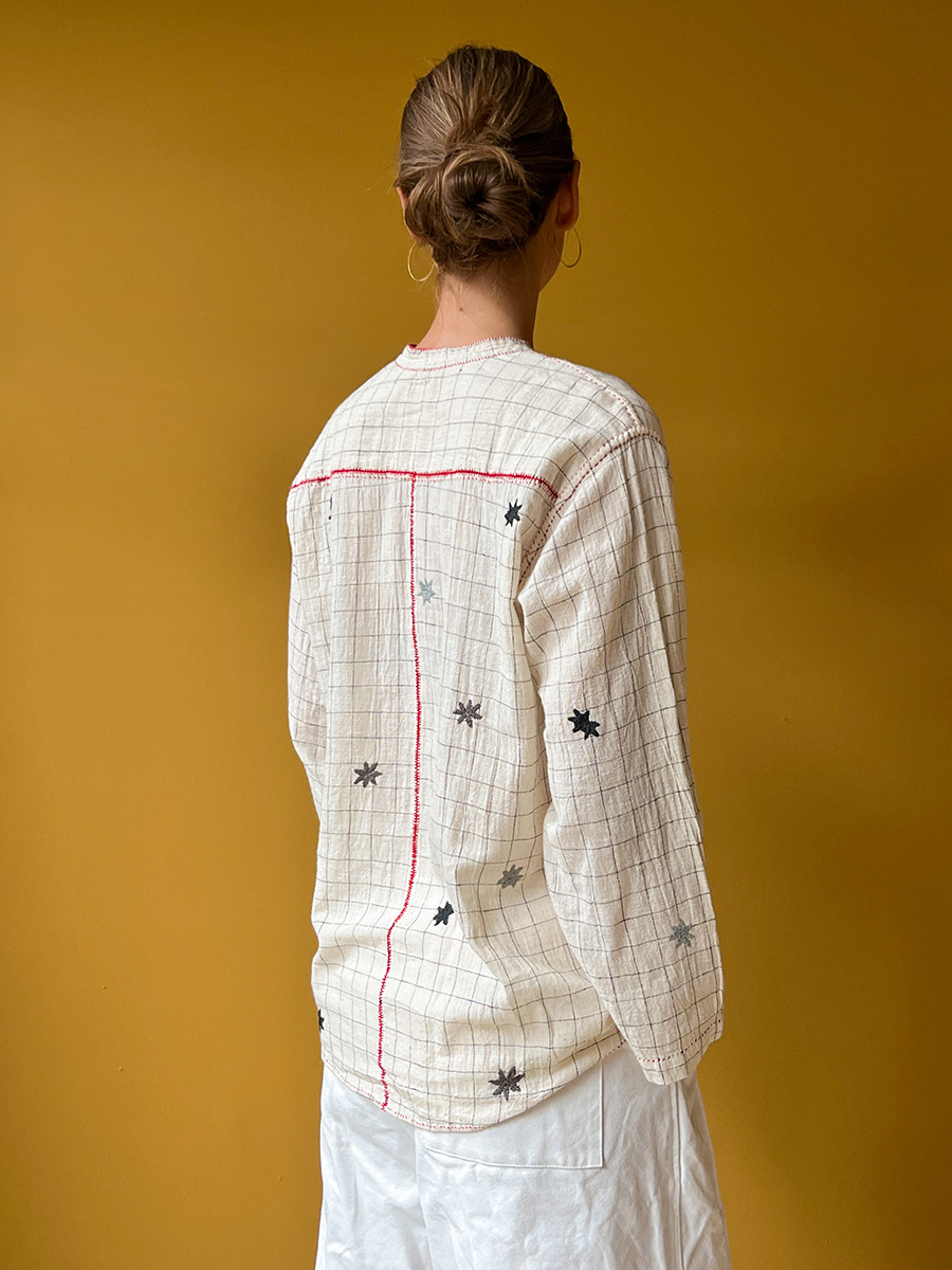 7 patti shirt raasleela Indian shirt handmade shirt embroidery back