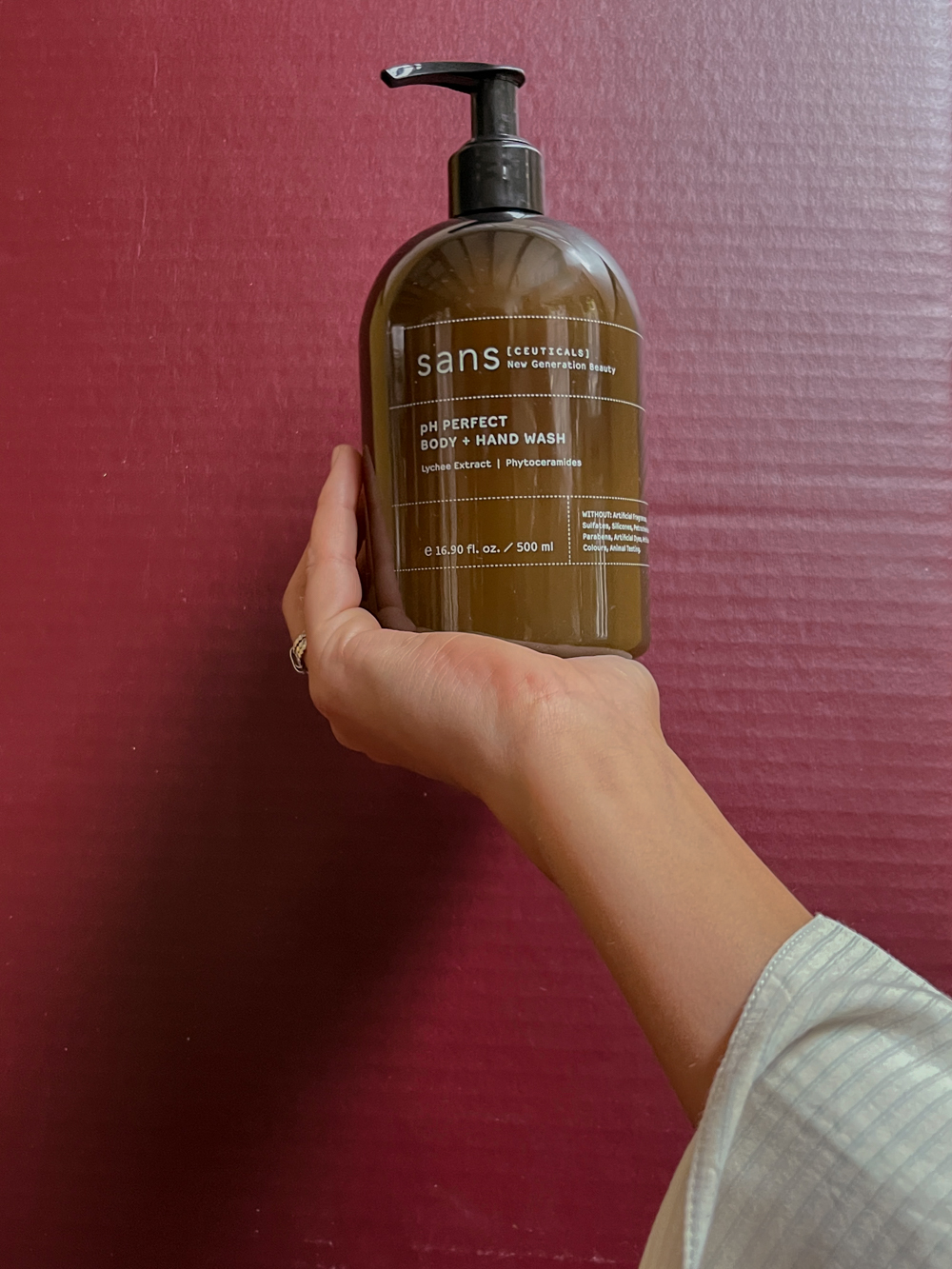sans ceuticals pH Perfect Body + Hand Wash scale