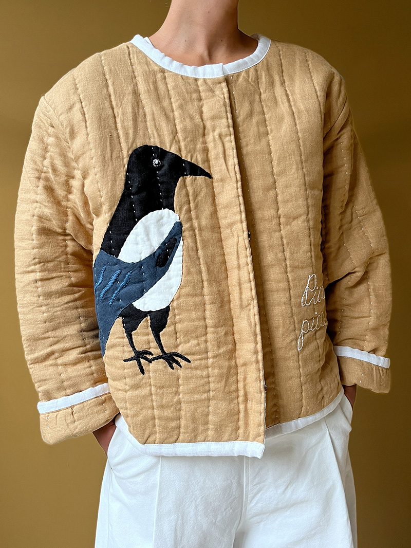 mossom jackets linen jackets quilt jackets magpie front