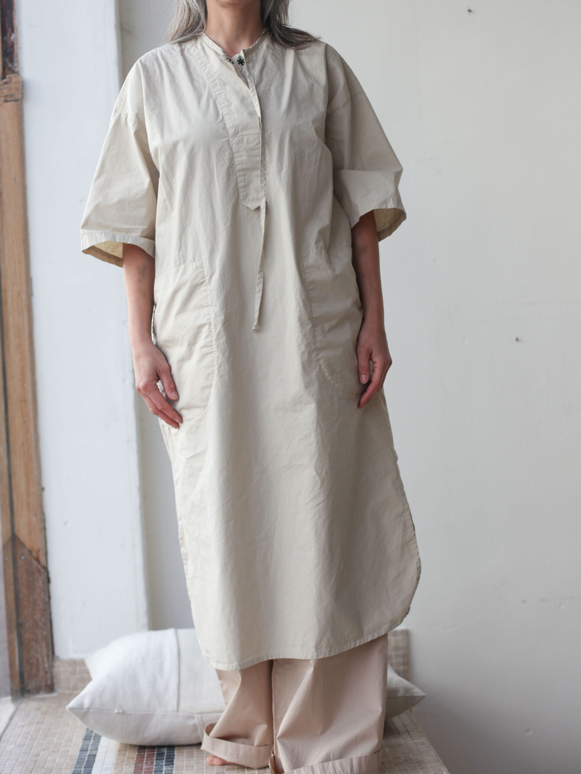 dress iris tan fant shop online deadstock cotton cover