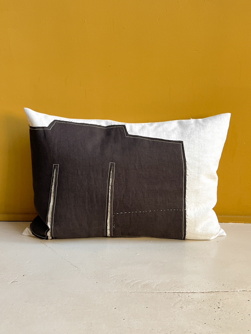 spirit graphic cushion linen cushion belgian linen fant shop online