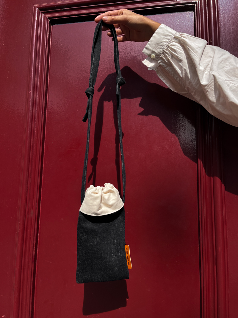atelier snekkerbuks recycler denim crossbody mini bag canvas bag cover