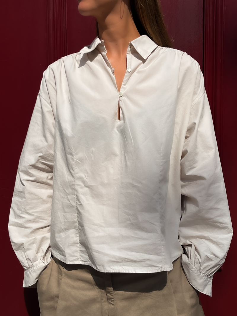 pomandere shirt ivory cotton shirt pomandere cover