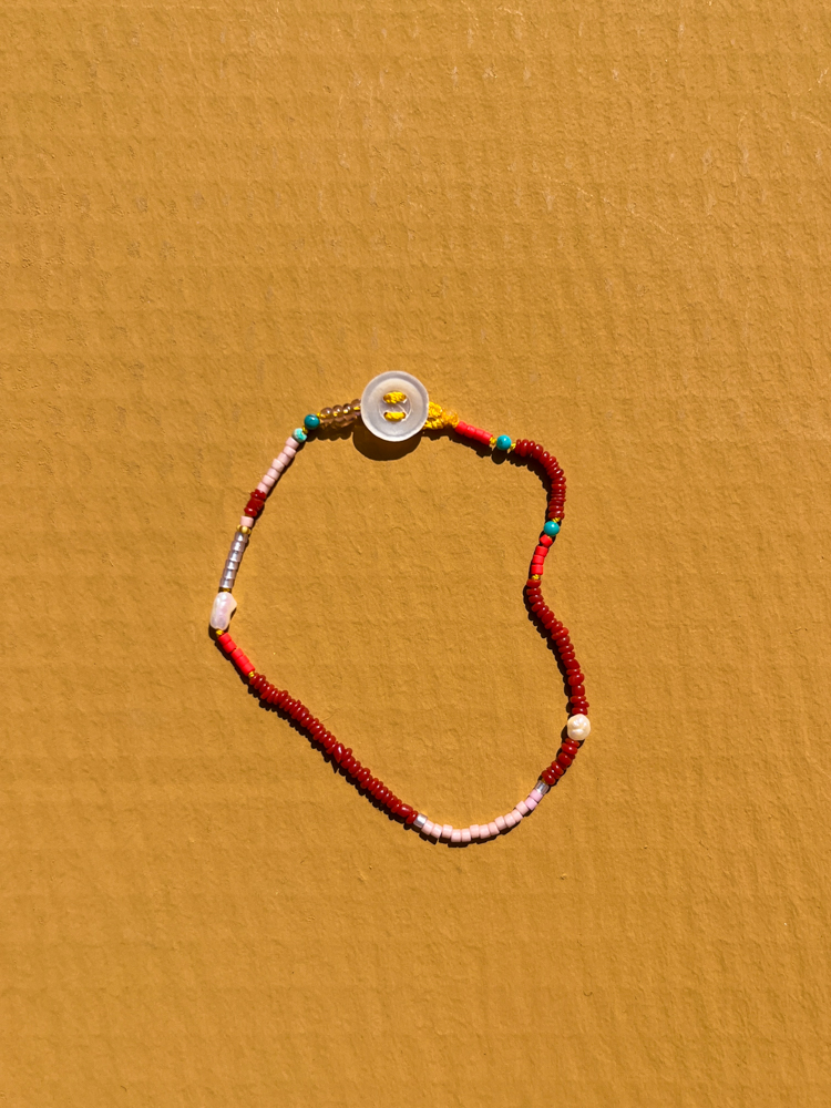 beaded jewellery hand-knot bracelet summer 2 vintage beads